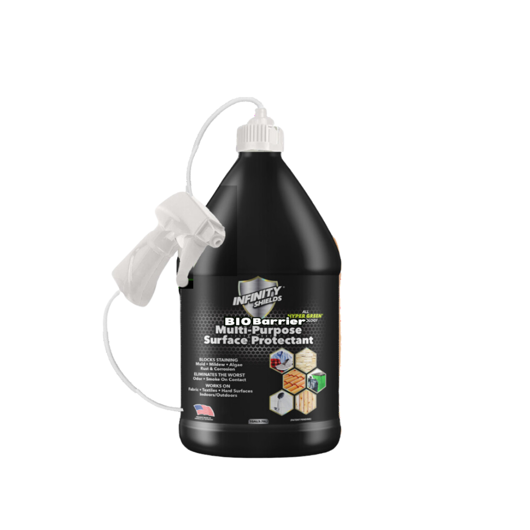 Protecteur multi-surfaces pour salle de bain Infinity Shields® | Prévient et bloque les taches de moisissures. Parfumé, longue durée. 1 gallon.