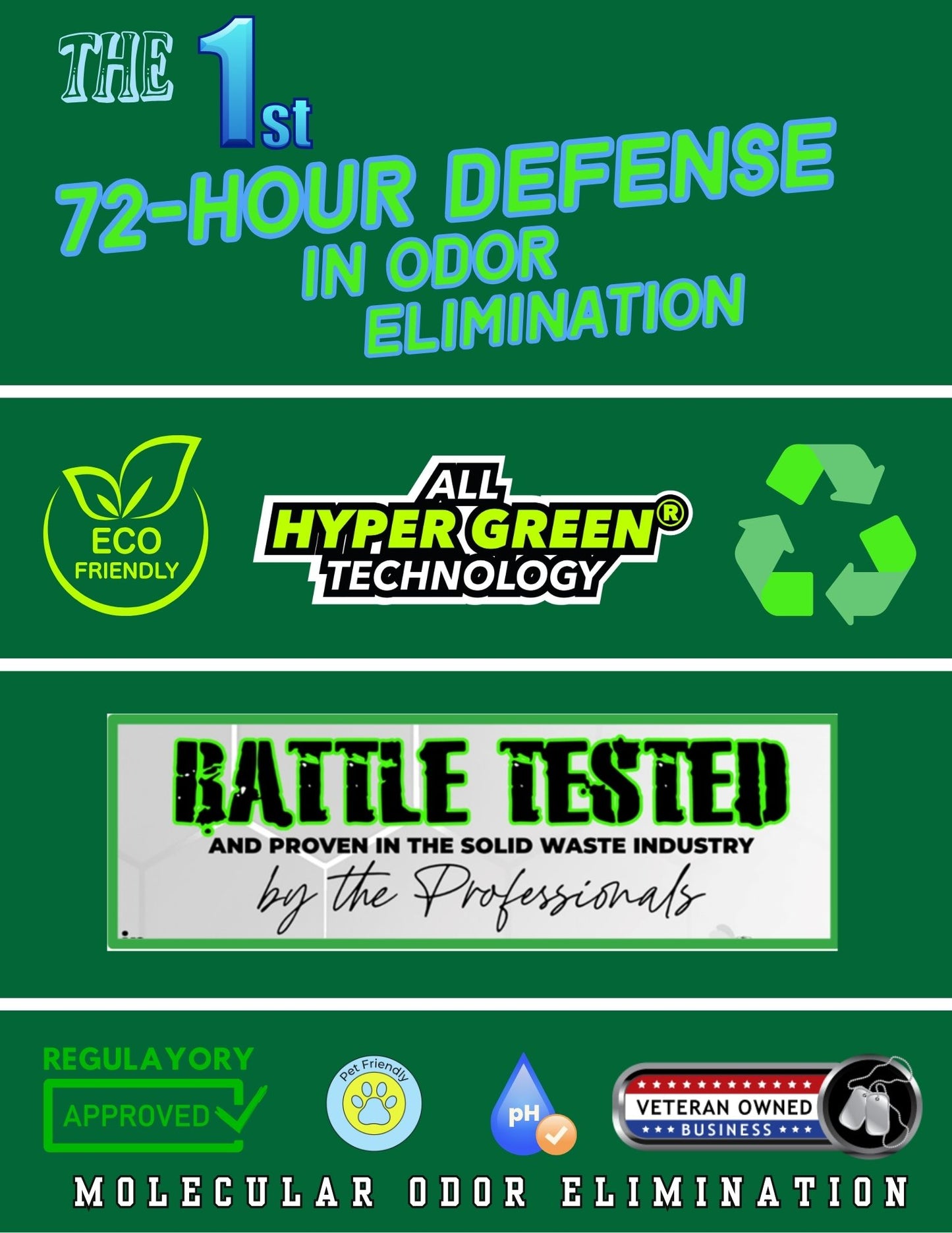 Eliminador de olores Infinity Shields Stank Away | 555 Plus Hyper Green® | Pulverizador remoto con jarra de 128 oz