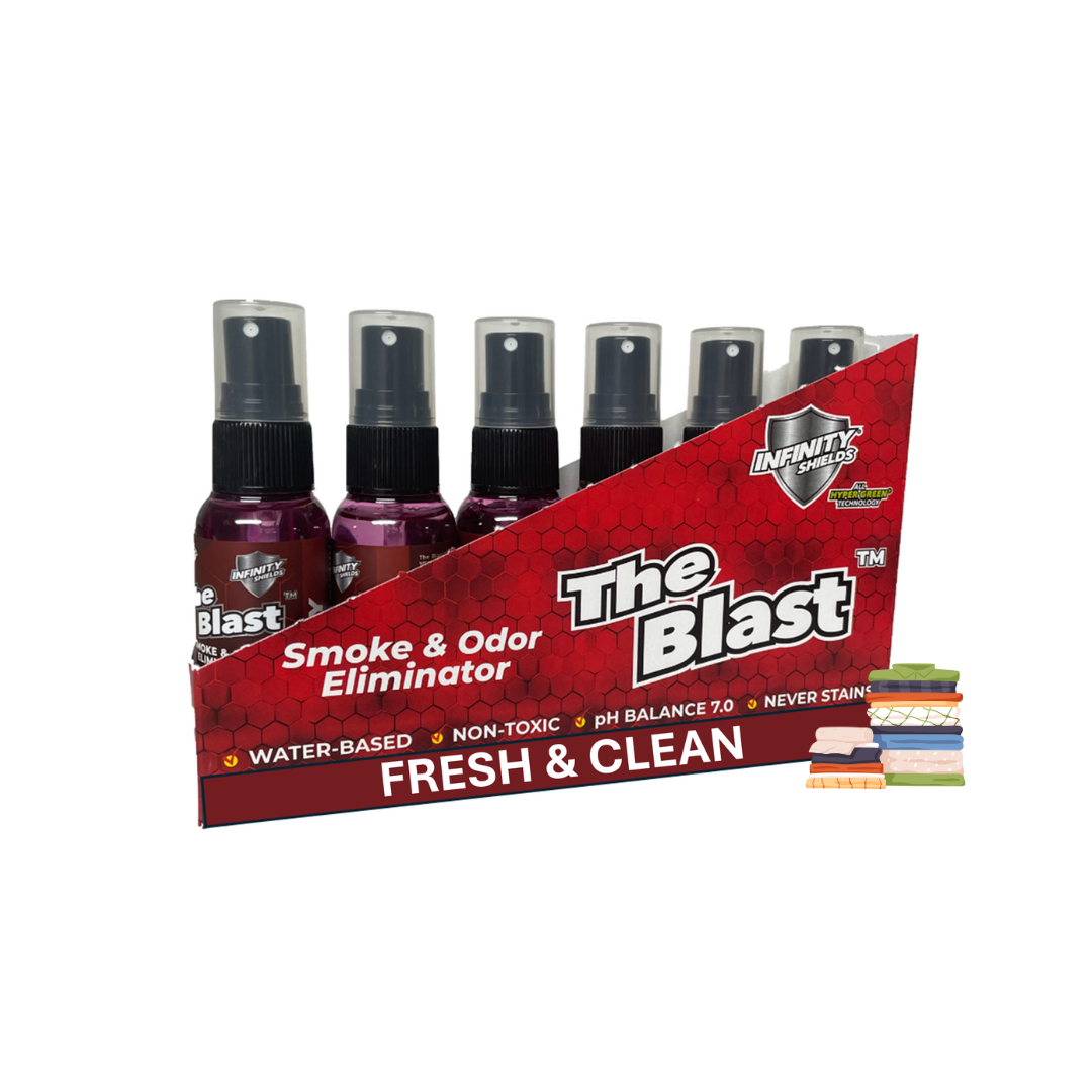 The Blast Smoke & Odor Eliminator | Six Pack Sleeves | Six • 1.67oz Mini Mist Bottles