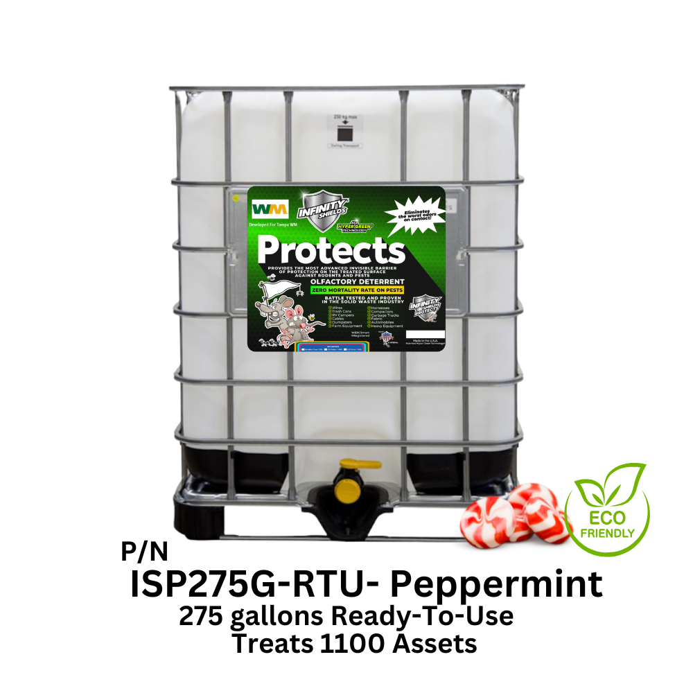 WM Rodent Deterrent Hyper Green • Infinity Shields Protects • (1) 275 Gallon Drum Ready-To-Use Seven Available Scents