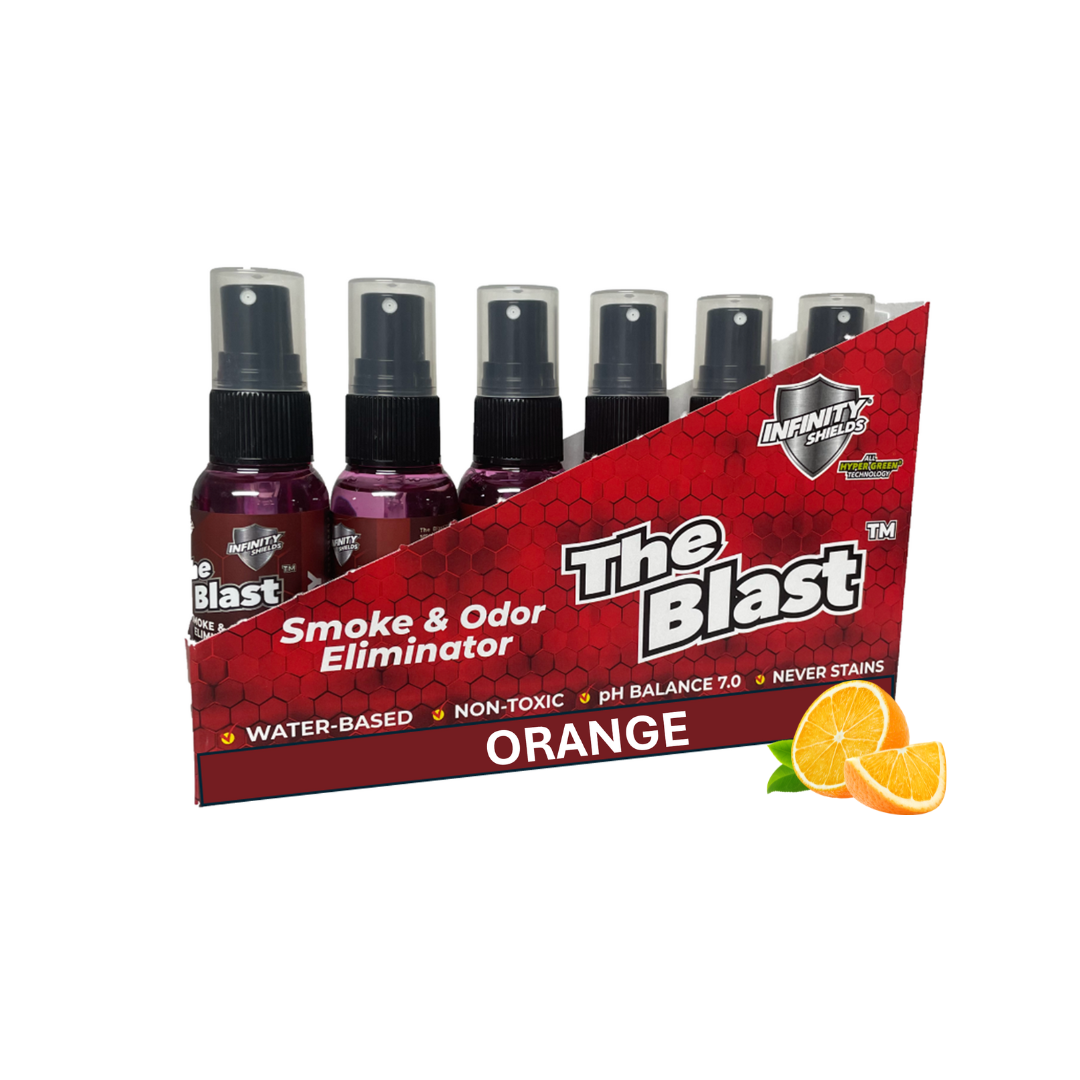 The Blast Smoke & Odor Eliminator | Six Pack Sleeves | Six • 1.67oz Mini Mist Bottles