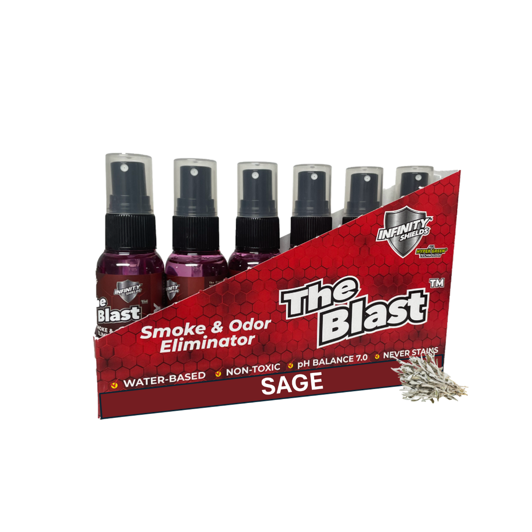 The Blast Smoke & Odor Eliminator | Six Pack Sleeves | Six • 1.67oz Mini Mist Bottles