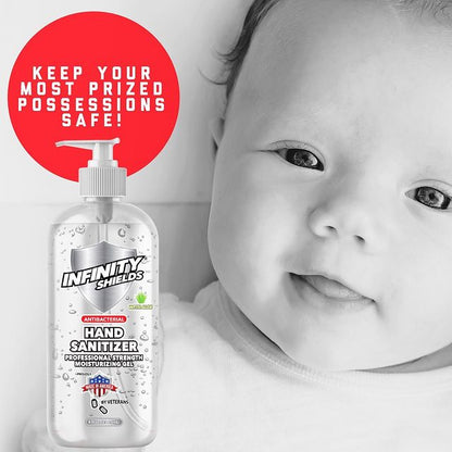 Infinity Shields® Antibacterial Hand Sanitizer Gel with Aloe - Professional Strength, Leaves Hands Clean & Odorless 1 gallon