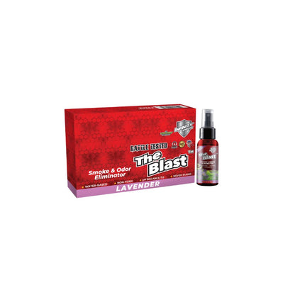 El eliminador de humo y olores explosivos | Paquete de 6 fundas | Mini botellas de niebla de 1,67 oz | Lavanda 