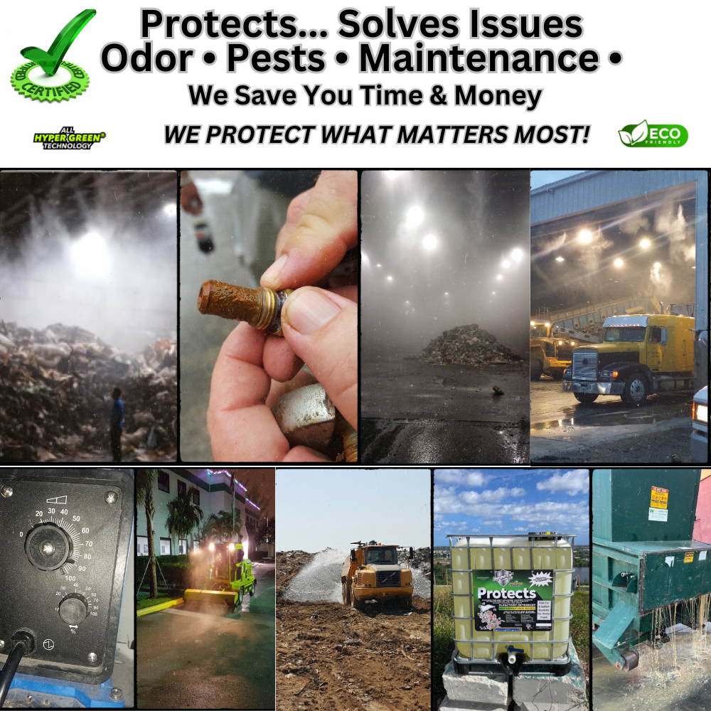 WM Odor Eliminator & Pest Deterrent  • Hyper Green •  STANK AWAY 530 Inside MRF Misting Concentrate 275 Gallon Concentrated Tote (Freshness)