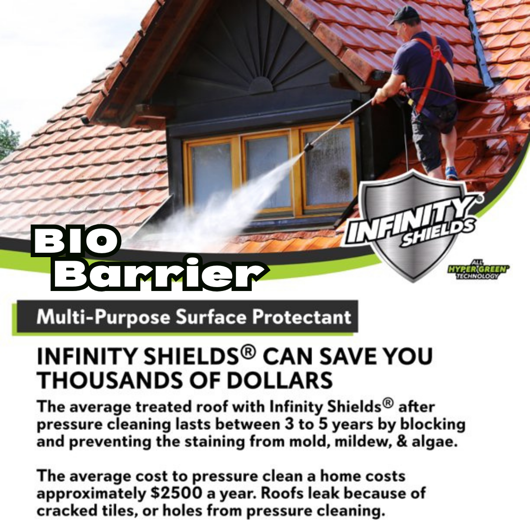 Infinity Shields® Bio Barrier | Multi-Surface Protectant | Creates a Lasting Barrier Against Stains, Odors, and Environmental Damage | Case of 4 Gallons