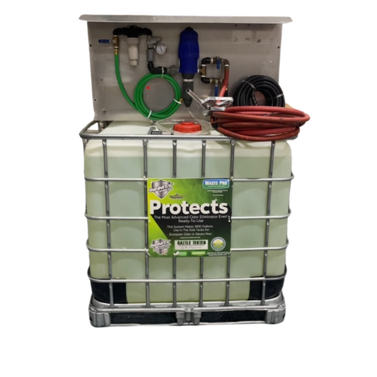 Infinity Shields Protects 275 Gallon Concentrated Tote With Attached Dilution System | Makes 3000 Ready-To-Use Gallons