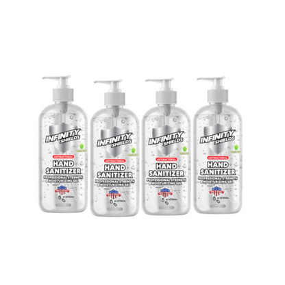 Infinity Shields® Antibacterial Hand Sanitizer Gel with Aloe - Professional Strength, Leaves Hands Clean & Odorless