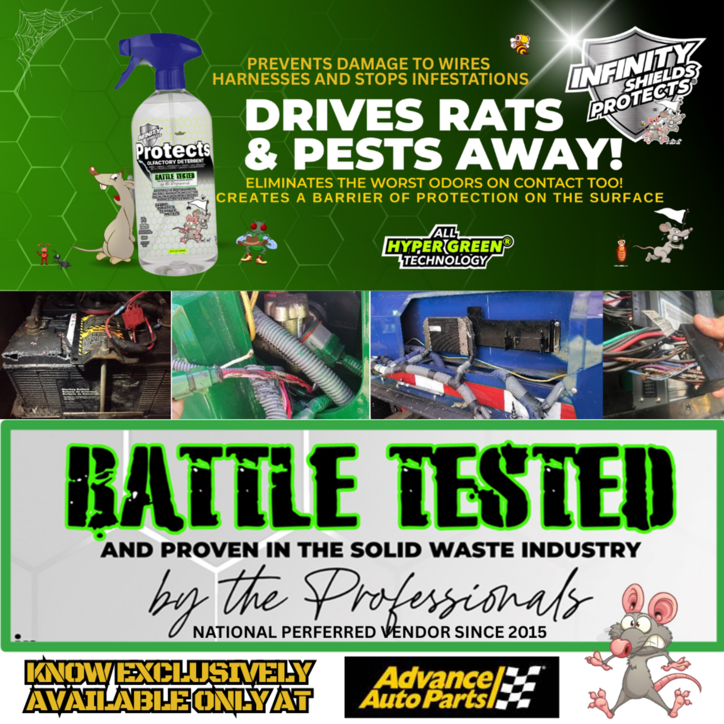 Protects® Pet-Safe Rodent Deterrent for Vehicles, Equipment & Facilities