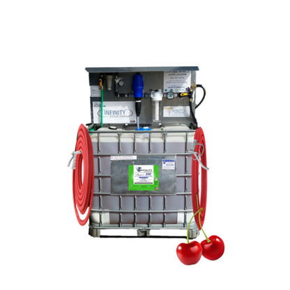 Infinity Shields Protects 275 Gallon Concentrated Tote With Attached Dilution System | Makes 3000 Ready-To-Use Gallons