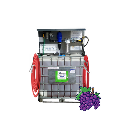 Infinity Shields Protects 275 Gallon Concentrated Tote With Attached Dilution System | Makes 3000 Ready-To-Use Gallons