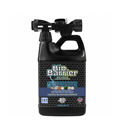 Bio-Barrier™ Multi-Purpose Surface Protectant – 90+ Day Defense | Hyper Green | 30-Day Safe Protection | Peppermint | 65 oz Hose Rinse Covers 5500 Sq Feet