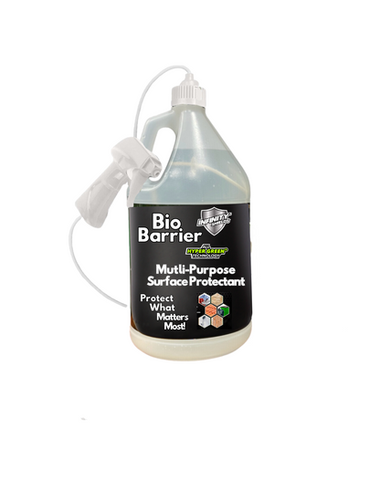 Infinity Shields® Bio Barrier | Protector multisuperficie | Crea una barrera duradera contra manchas, olores y daños ambientales | Spray con gatillo de 32 oz