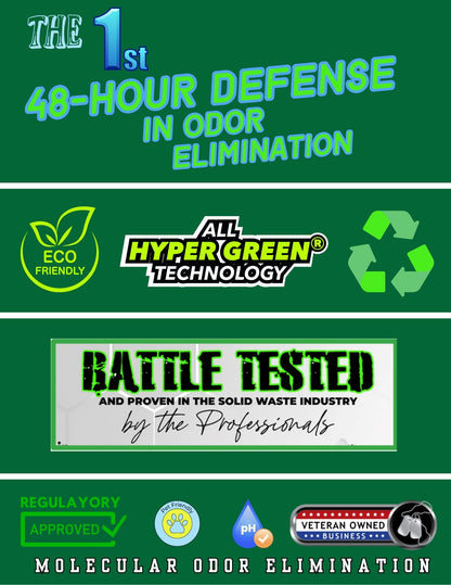 Stank Away • Odor Eliminator | Hyper Green | 48 Hour Odor Defense | 128 oz | Case of Four One Gallon Jugs with Remote Sprayer