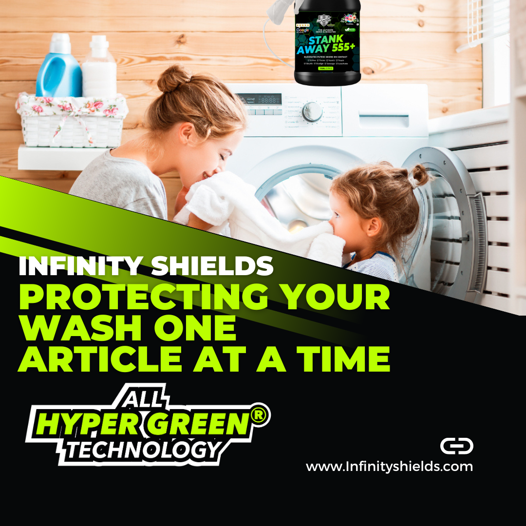 Infinity Shields Stank Away | 555 Plus Hyper Green® Odor Eliminator | 128 oz Jug Remote Sprayer