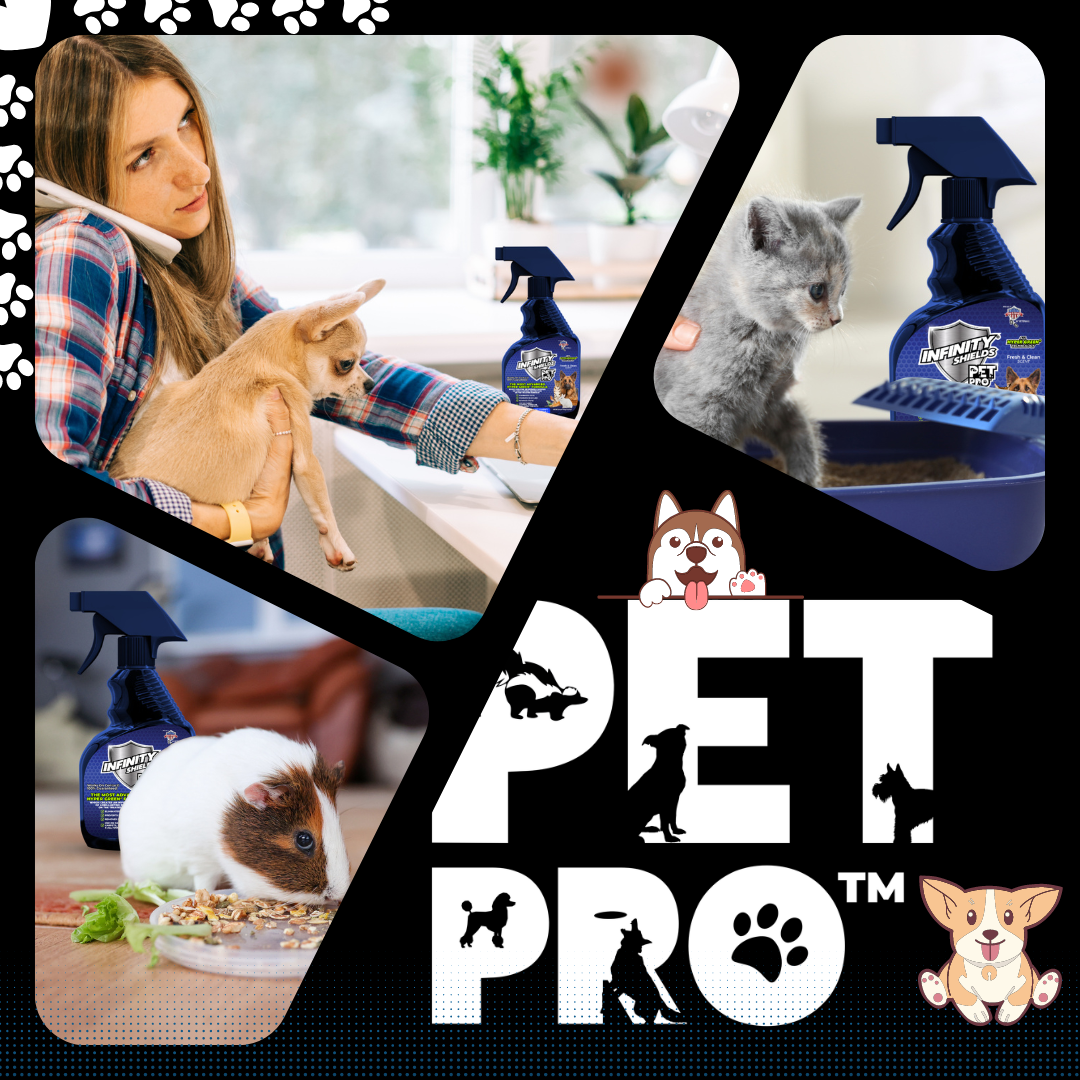 Infinity Shields® Pet Pro™ | Odor & Stain Remover | Prevents Re-Soiling | 1 Gallon Fresh & Clean Scent | Case of 4 Jugs