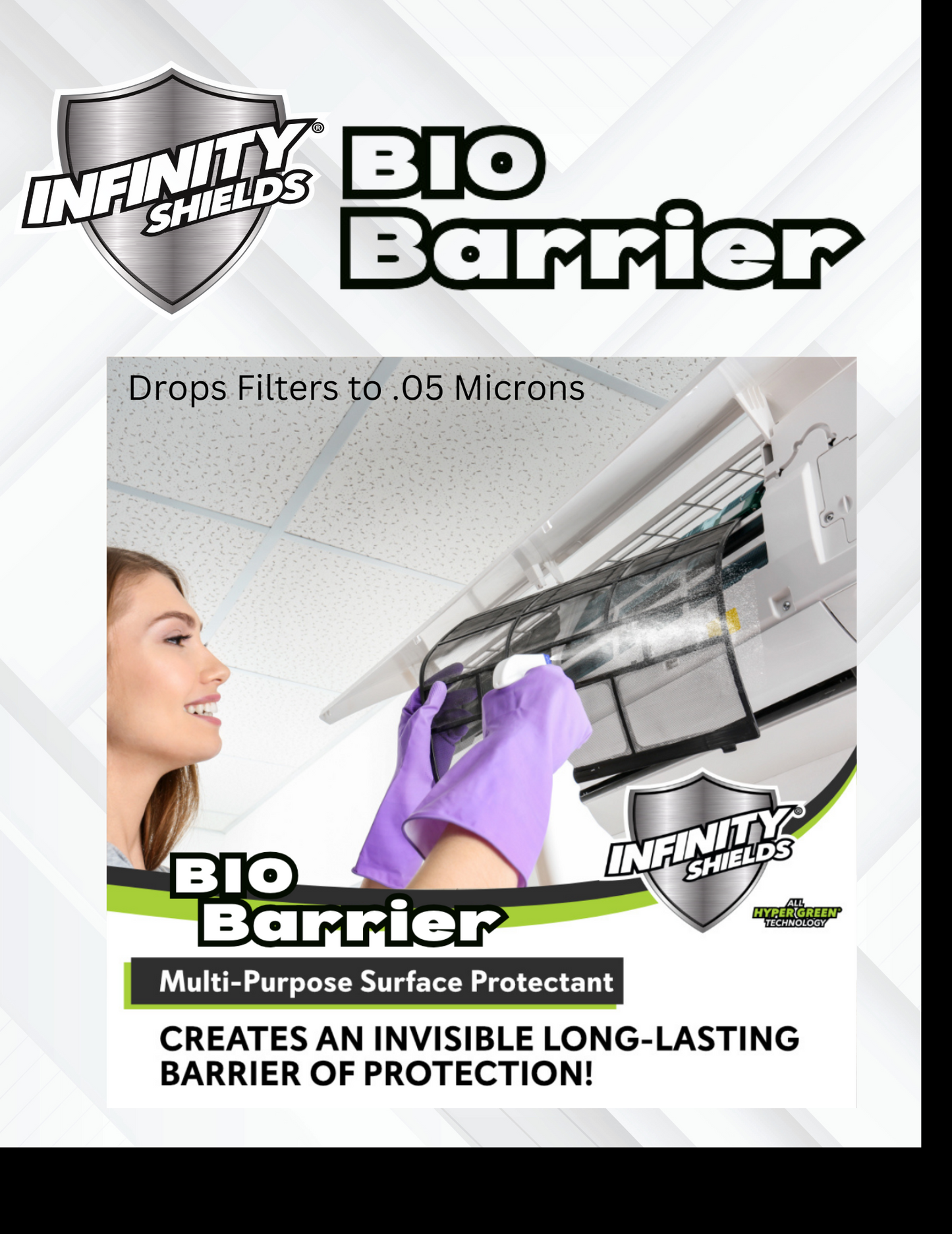 Infinity Shields® Bio Barrier | Multi-Surface Protectant | Creates a Lasting Barrier Against Stains, Odors, and Environmental Damage | 32 oz Trigger Sprays