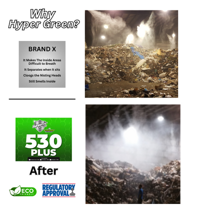 WM Odor Eliminator & Pest Deterrent  • Hyper Green •  STANK AWAY 555 Inside MRF Misting Concentrate 55 Gallon Drum (Freshness) 1000 to 1