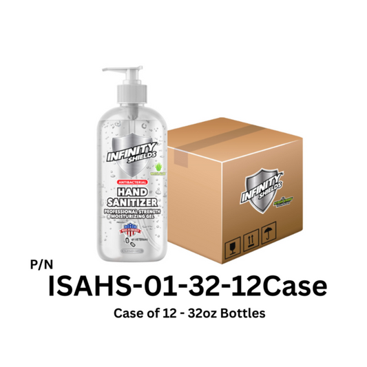 Infinity Shields® Antibacterial Hand Sanitizer | with Aloe (32 oz) Pump Case of 12