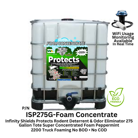 Odor & Rodent Deterrent Hyper Green Eco-Friendly • Infinity Shields Protects Concentrated Foam •  (1) 275 Gallon Drum (Peppermint) Wash Bay Crew (Truck  • Pile • Hot Loads)