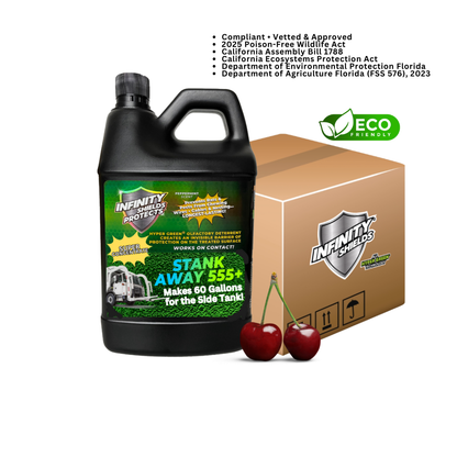 Odor Eliminator • Tanks • Septic • Leachate Ponds • Gray & Black Water • Reclamation & Pits • Hyper Green •  STANK AWAY 555 Concentrate (65oz) PEPPERMINT