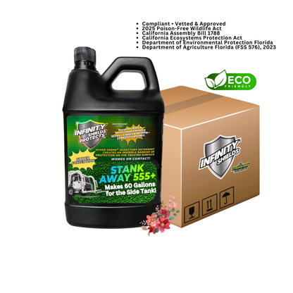 Odor Eliminator • Tanks • Septic • Leachate Ponds • Gray & Black Water • Reclamation & Pits • Hyper Green •  STANK AWAY 555 Concentrate (65oz) PEPPERMINT