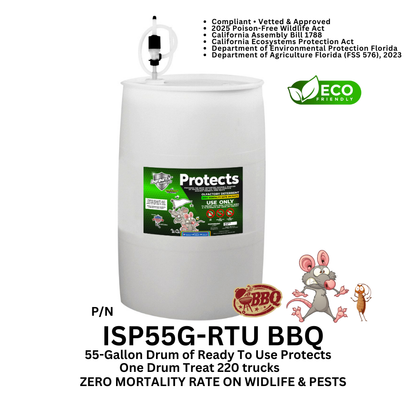 WM Rodent Deterrent Hyper Green • Infinity Shields Protects •  (1) 55 Gallon Drum Ready-To-Use  Seven Available Scents