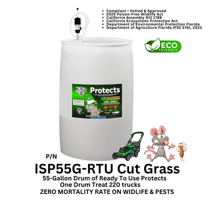WM Rodent Deterrent Hyper Green • Infinity Shields Protects •  (1) 55 Gallon Drum Ready-To-Use  Seven Available Scents