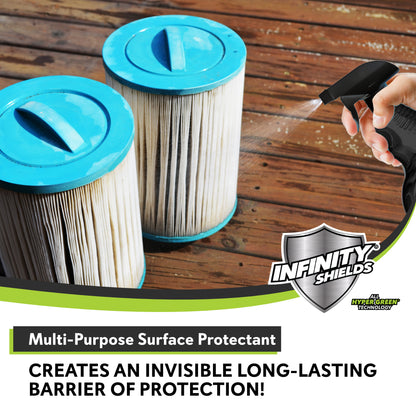 Protector de superficies de baño multiusos Infinity Shields® | Previene y bloquea las manchas de moho y hongos La mayor duración 32 oz