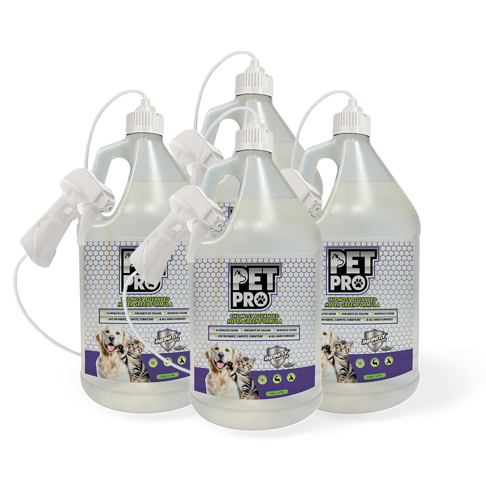 Pet Pro™ | Odor & Stain Remover | Carpets | 1 Gallon Fresh & Clean Scent | Case of 4 Jugs