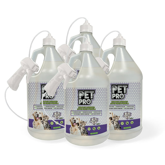 Pet Pro™ | Odor & Stain Remover | Carpets | 1 Gallon Fresh & Clean Scent | Case of 4 Jugs