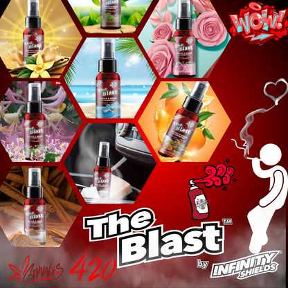 El eliminador de humo y olores explosivos | Paquete de 6 fundas | Mini botellas de niebla de 1,67 oz | Lavanda 