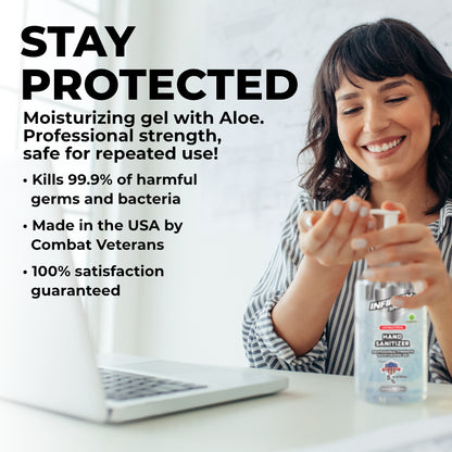 Infinity Shields® Antibacterial Hand Sanitizer Gel with Aloe - Professional Strength, Leaves Hands Clean & Odorless 1 gallon